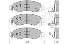 Sada brzdových destiček, kotoučová brzda fri.tech. 348.1