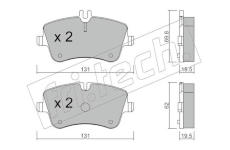 Sada brzdových destiček, kotoučová brzda fri.tech. 351.0