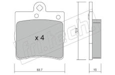 Sada brzdových destiček, kotoučová brzda fri.tech. 352.0