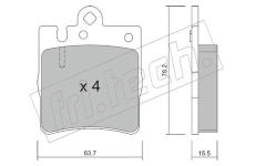 Sada brzdových destiček, kotoučová brzda fri.tech. 353.0