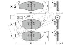 Sada brzdových destiček, kotoučová brzda fri.tech. 354.1