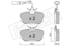 Sada brzdových destiček, kotoučová brzda fri.tech. 355.2