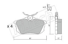 Sada brzdových destiček, kotoučová brzda fri.tech. 356.0