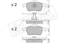 Sada brzdových destiček, kotoučová brzda fri.tech. 357.0