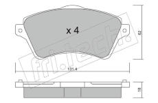 Sada brzdových destiček, kotoučová brzda fri.tech. 358.0