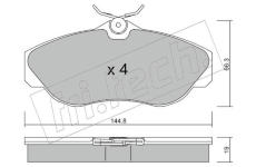 Sada brzdových destiček, kotoučová brzda fri.tech. 359.0
