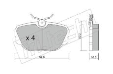Sada brzdových destiček, kotoučová brzda fri.tech. 360.0