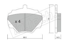 Sada brzdových destiček, kotoučová brzda fri.tech. 362.0