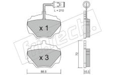 Sada brzdových destiček, kotoučová brzda fri.tech. 362.1