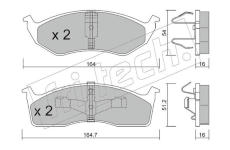 Sada brzdových destiček, kotoučová brzda fri.tech. 365.1