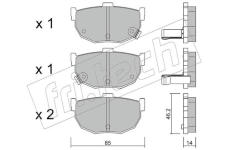 Sada brzdových destiček, kotoučová brzda fri.tech. 371.0