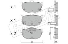 Sada brzdových destiček, kotoučová brzda fri.tech. 371.1
