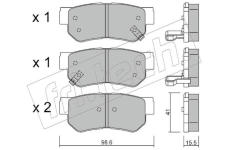 Sada brzdových destiček, kotoučová brzda fri.tech. 374.0