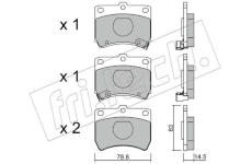 Sada brzdových destiček, kotoučová brzda fri.tech. 379.0