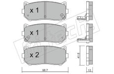 Sada brzdových destiček, kotoučová brzda fri.tech. 381.0