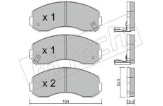 Sada brzdových destiček, kotoučová brzda fri.tech. 386.0