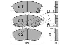 Sada brzdových destiček, kotoučová brzda fri.tech. 393.0