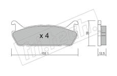 Sada brzdových destiček, kotoučová brzda fri.tech. 399.0