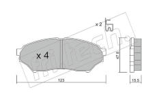 Sada brzdových destiček, kotoučová brzda fri.tech. 412.0