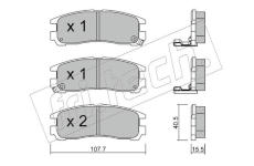 Sada brzdových destiček, kotoučová brzda fri.tech. 413.0