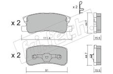 Sada brzdových destiček, kotoučová brzda fri.tech. 415.0