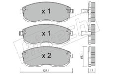 Sada brzdových destiček, kotoučová brzda fri.tech. 419.0