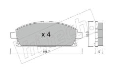 Sada brzdových destiček, kotoučová brzda fri.tech. 421.0