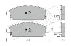 Sada brzdových destiček, kotoučová brzda fri.tech. 421.1