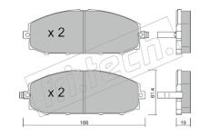 Sada brzdových destiček, kotoučová brzda fri.tech. 422.0