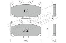 Sada brzdových destiček, kotoučová brzda fri.tech. 428.0