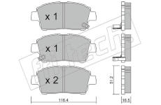 Sada brzdových destiček, kotoučová brzda fri.tech. 438.0