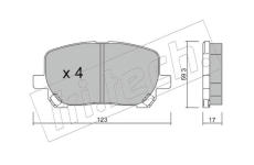 Sada brzdových destiček, kotoučová brzda fri.tech. 442.0
