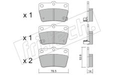 Sada brzdových destiček, kotoučová brzda fri.tech. 446.0
