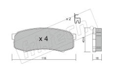 Sada brzdových destiček, kotoučová brzda fri.tech. 447.0