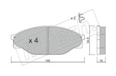 Sada brzdových destiček, kotoučová brzda fri.tech. 448.0