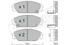 Sada brzdových destiček, kotoučová brzda fri.tech. 450.0