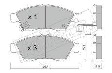 Sada brzdových destiček, kotoučová brzda fri.tech. 453.0