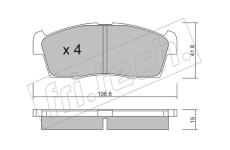 Sada brzdových destiček, kotoučová brzda fri.tech. 455.0