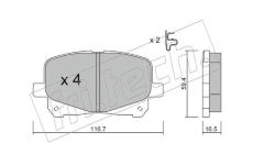 Sada brzdových destiček, kotoučová brzda fri.tech. 459.0