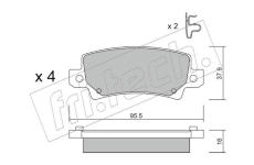 Sada brzdových destiček, kotoučová brzda fri.tech. 463.0