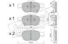 Sada brzdových destiček, kotoučová brzda fri.tech. 464.0