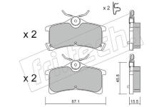 Sada brzdových destiček, kotoučová brzda fri.tech. 465.0