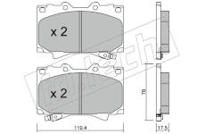 Sada brzdových destiček, kotoučová brzda fri.tech. 468.0
