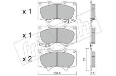 Sada brzdových destiček, kotoučová brzda fri.tech. 470.0
