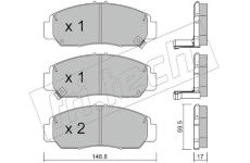 Sada brzdových destiček, kotoučová brzda fri.tech. 478.0