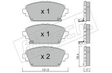 Sada brzdových destiček, kotoučová brzda fri.tech. 480.1