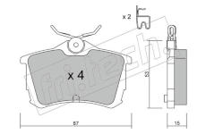 Sada brzdových destiček, kotoučová brzda fri.tech. 481.0