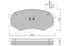 Sada brzdových destiček, kotoučová brzda fri.tech. 487.0