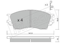 Sada brzdových destiček, kotoučová brzda fri.tech. 489.0