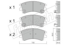 Sada brzdových destiček, kotoučová brzda fri.tech. 492.0